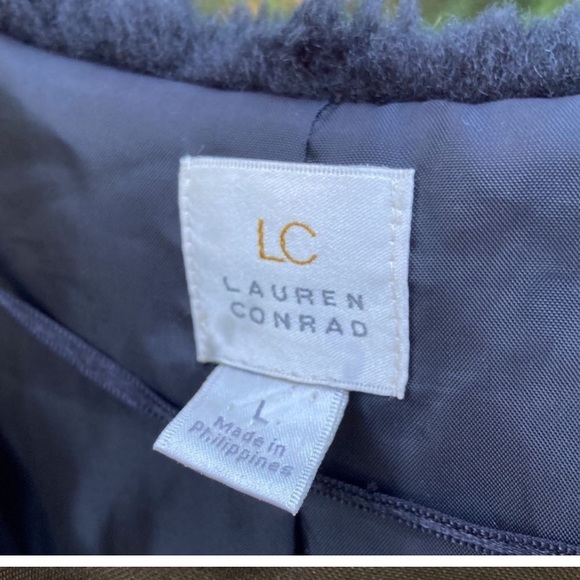 Lauren Conrad EUC Black Faux Fur Cropped jacket L - Picture 8 of 10